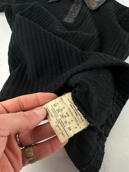 Vintage Fendi Roma Wool Sweater Black Brown 36/S