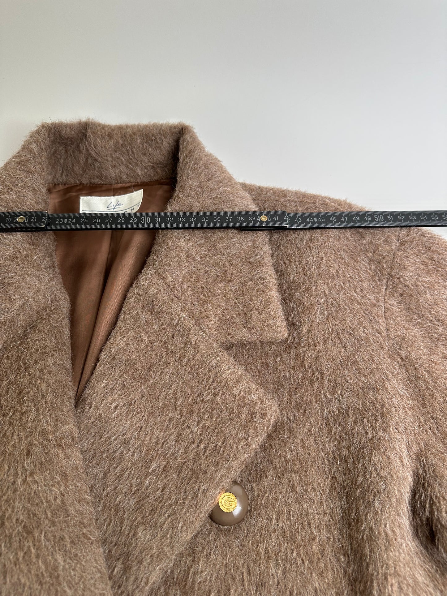 Vintage Givenchy Wool Blend Coat Brown Gold M