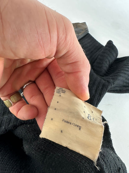 Vintage Fendi Roma Wool Sweater Black Brown 36/S