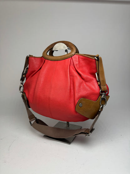 Vintage Marni 2Way Leather Bag Red Brown