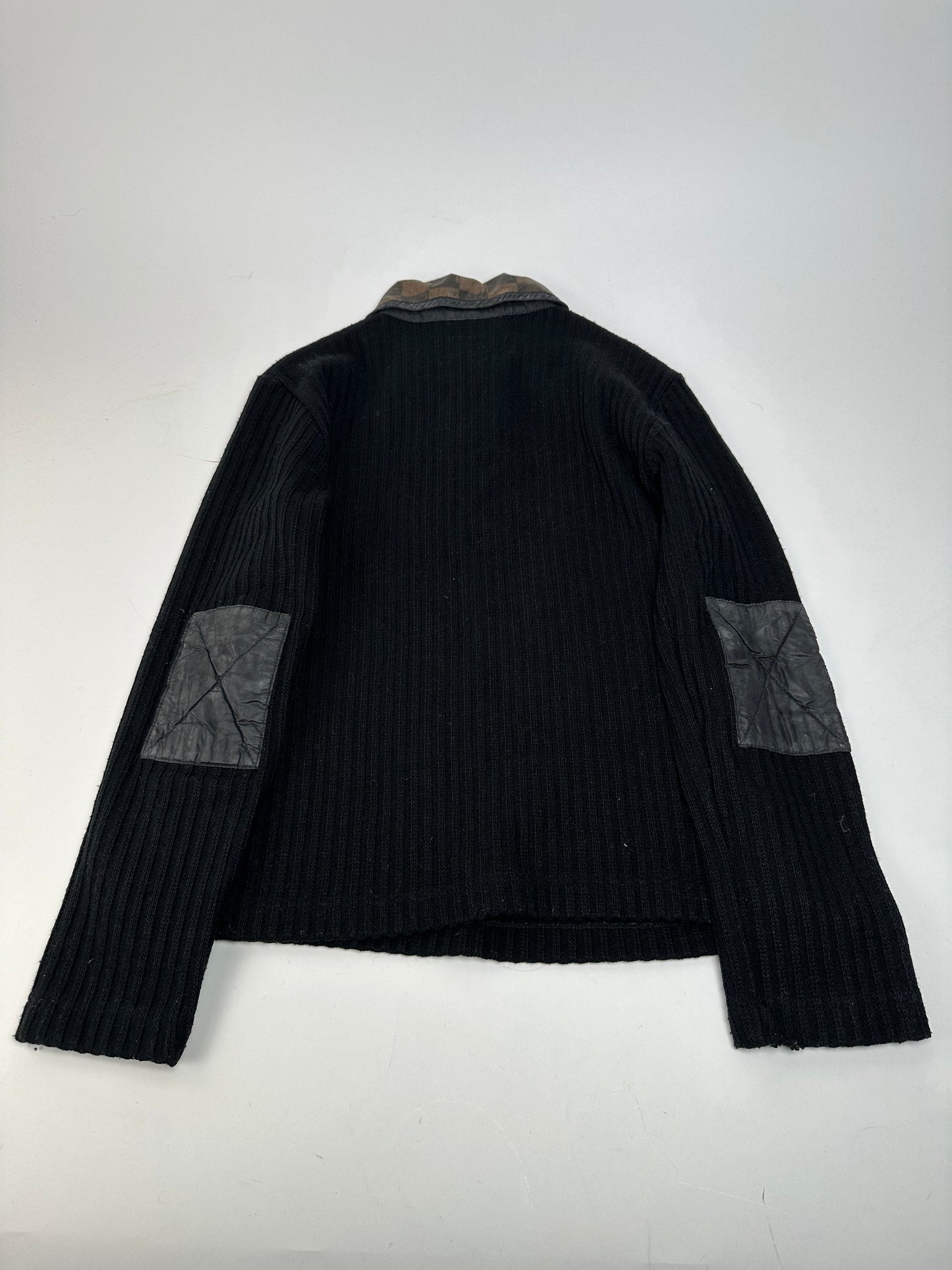 Vintage Fendi Roma Wool Sweater Black Brown 36/S
