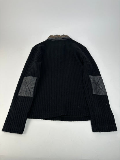 Vintage Fendi Roma Wool Sweater Black Brown 36/S