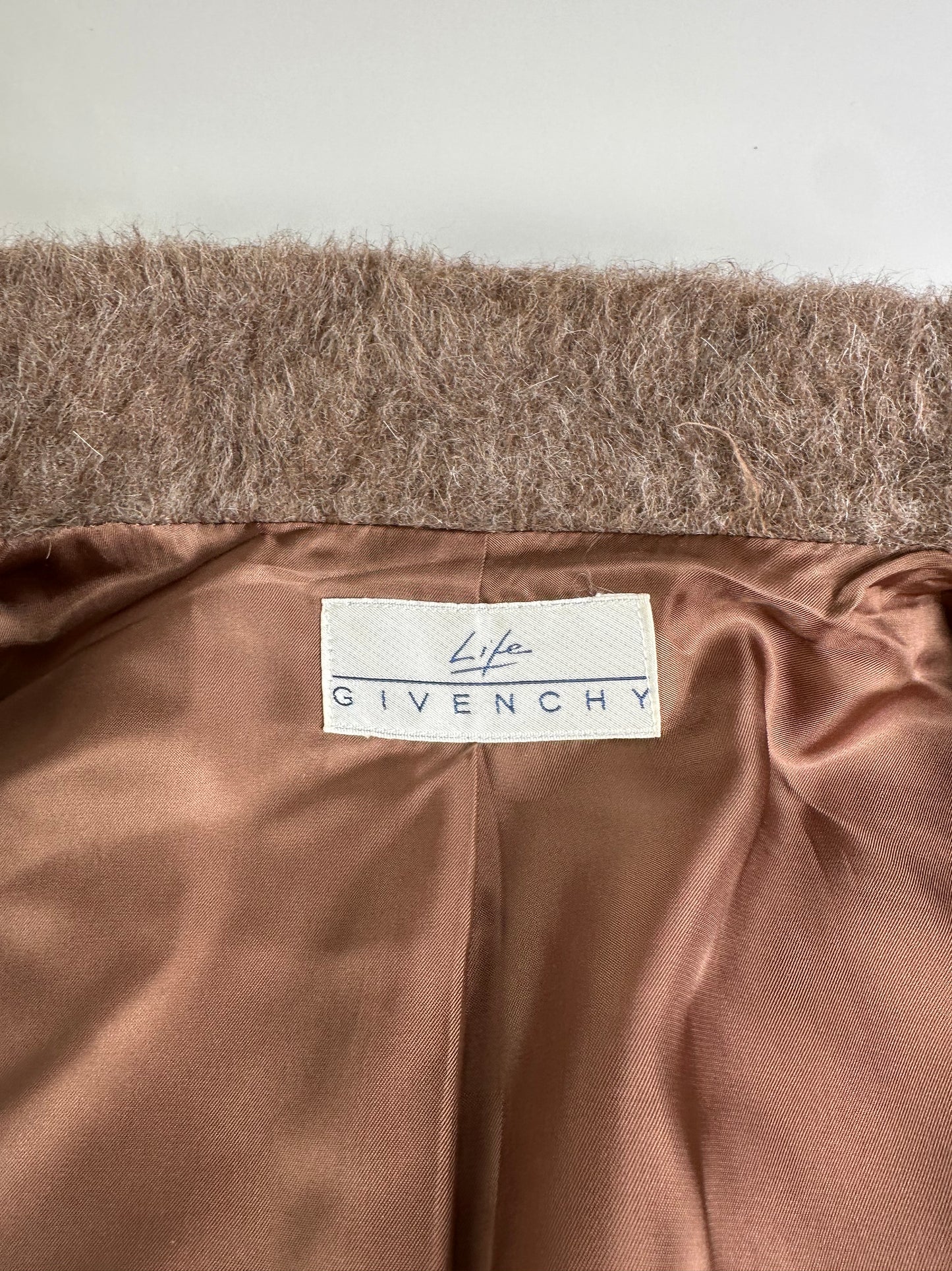 Vintage Givenchy Wool Blend Coat Brown Gold M