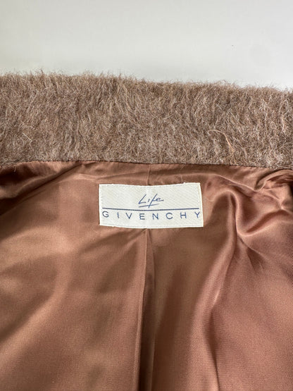 Vintage Givenchy Wool Blend Coat Brown Gold M