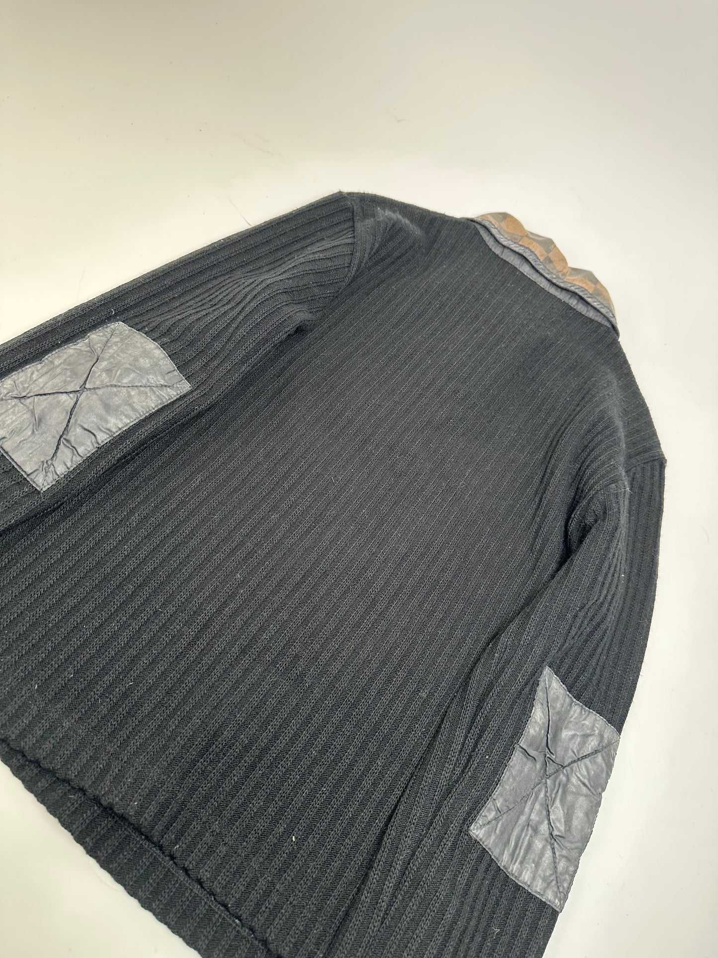 Vintage Fendi Roma Wool Sweater Black Brown 36/S