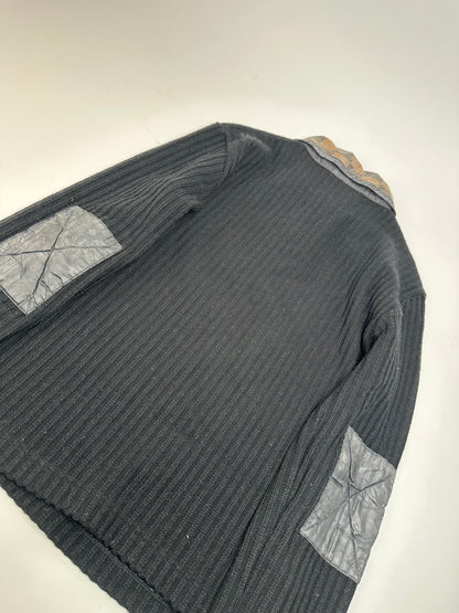 Vintage Fendi Roma Wool Sweater Black Brown 36/S