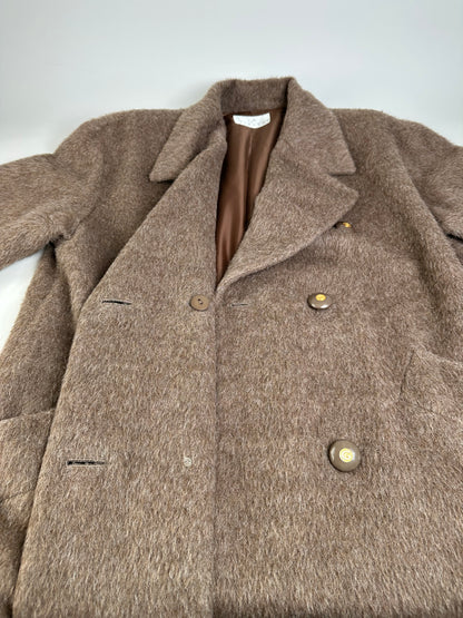 Vintage Givenchy Wool Blend Coat Brown Gold M