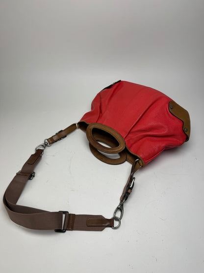 Vintage Marni 2Way Leather Bag Red Brown