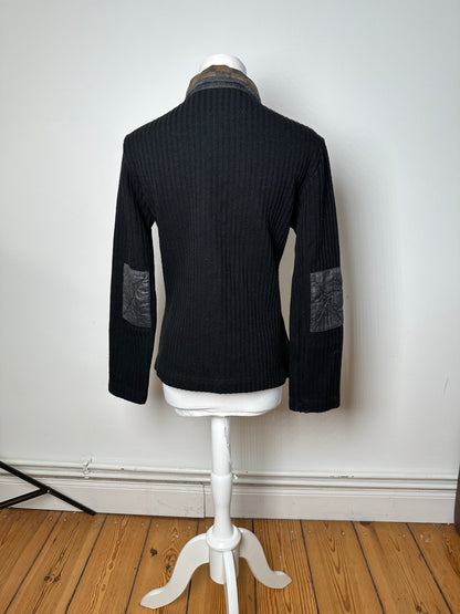 Vintage Fendi Roma Wool Sweater Black Brown 36/S