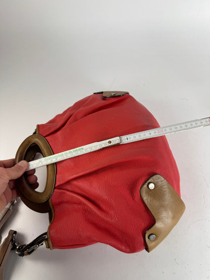 Vintage Marni 2Way Leather Bag Red Brown