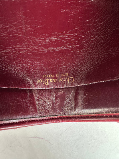 Vintage Dior Oblique Monogram Clutch Grey Red