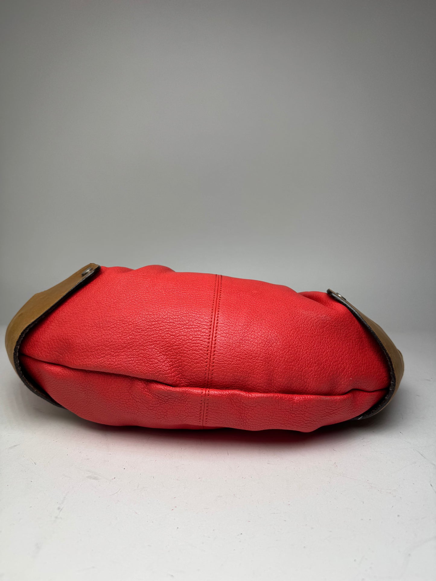 Vintage Marni 2Way Leather Bag Red Brown