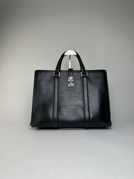 Vintage Gucci Leather Handbag Black