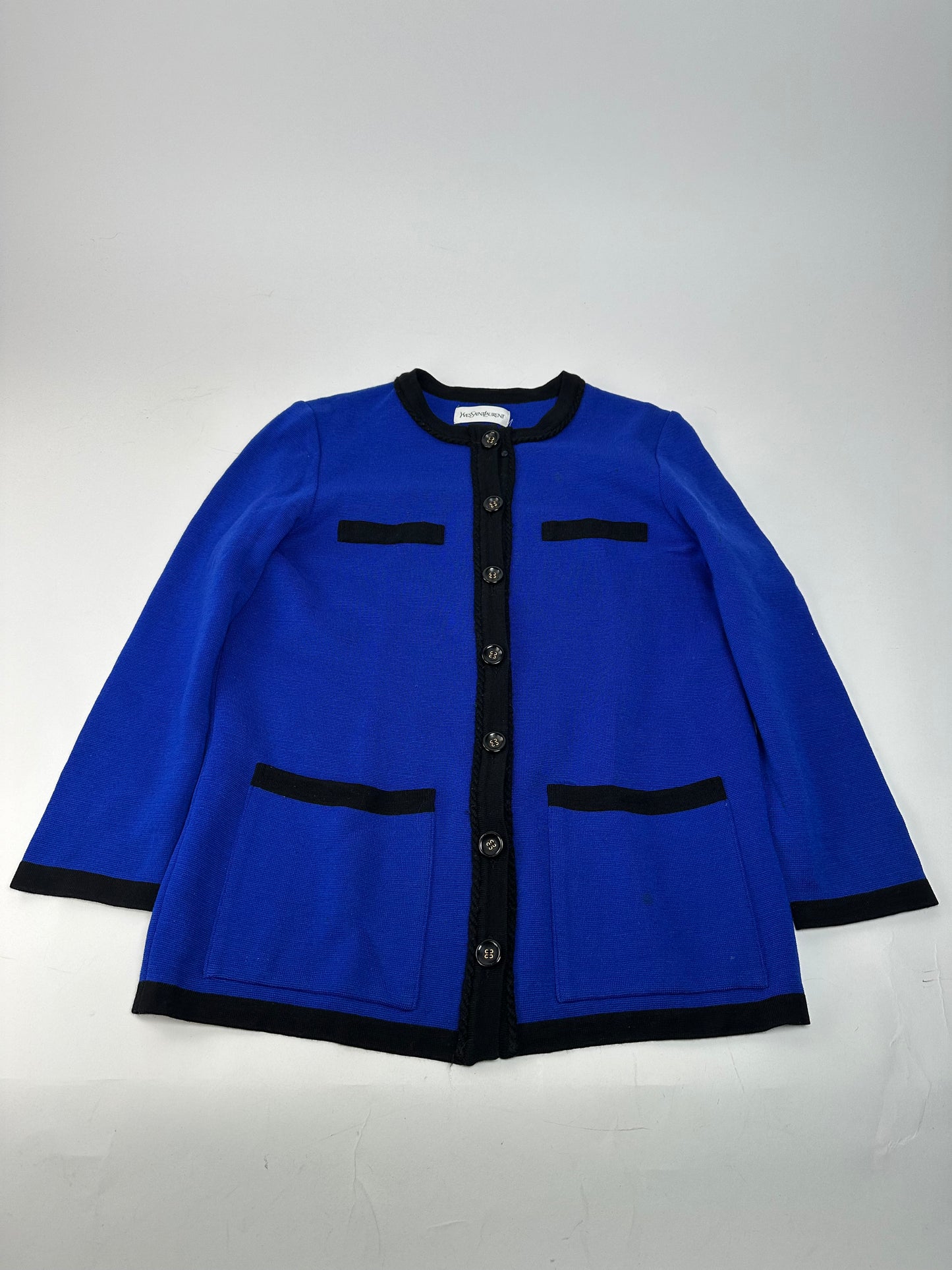 Vintage Yves Saint Laurent Sweater Blue Black M