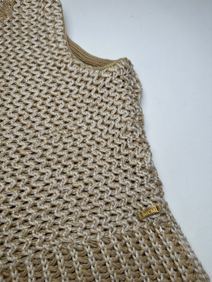 Vintage MCM Knit Sweater Vest Cream Beige M