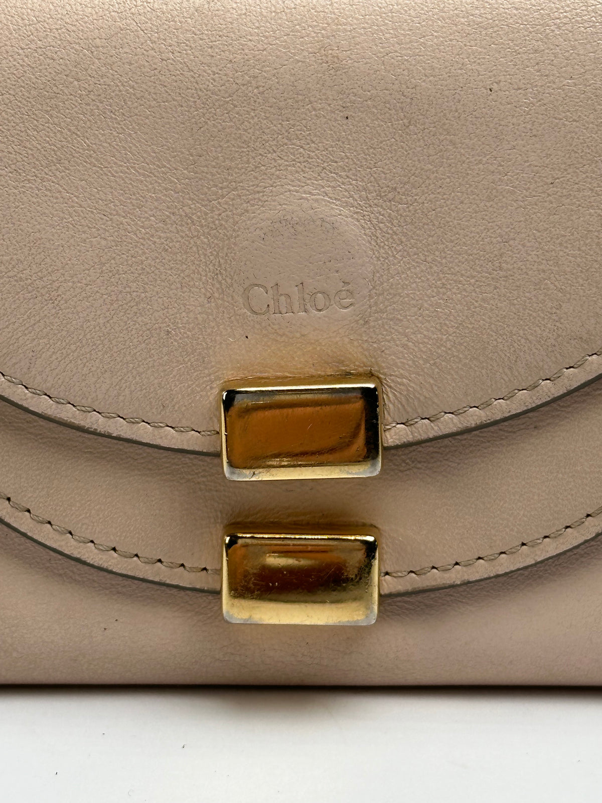 Vintage Chloé Leather Key Holder c. 2010s Blush Pink