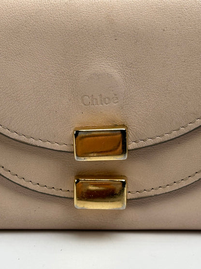 Vintage Chloé Leather Key Holder c. 2010s Blush Pink
