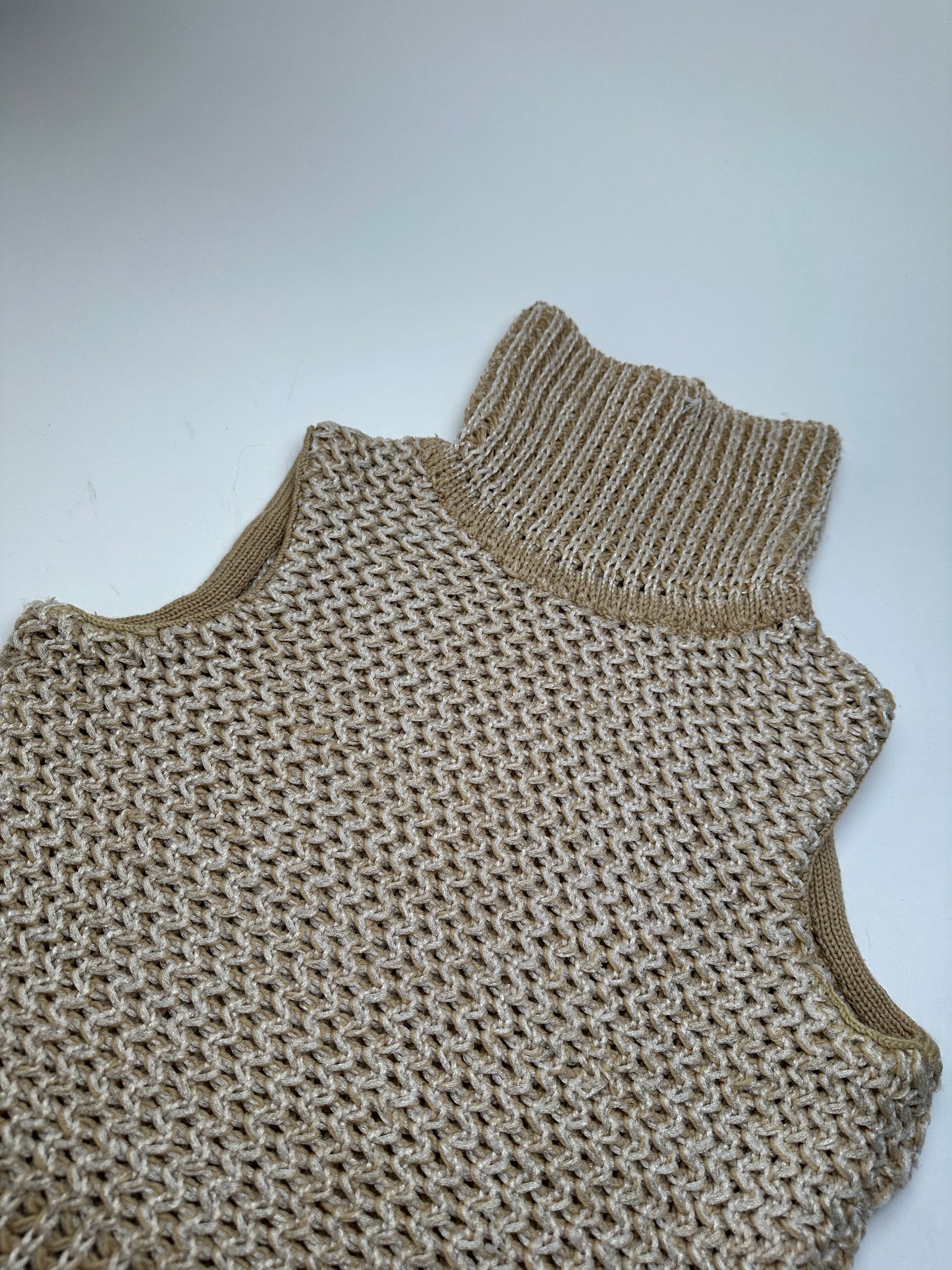Vintage MCM Knit Sweater Vest Cream Beige M