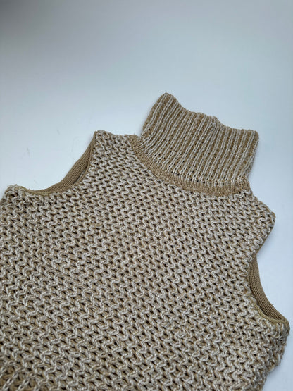 Vintage MCM Knit Sweater Vest Cream Beige M