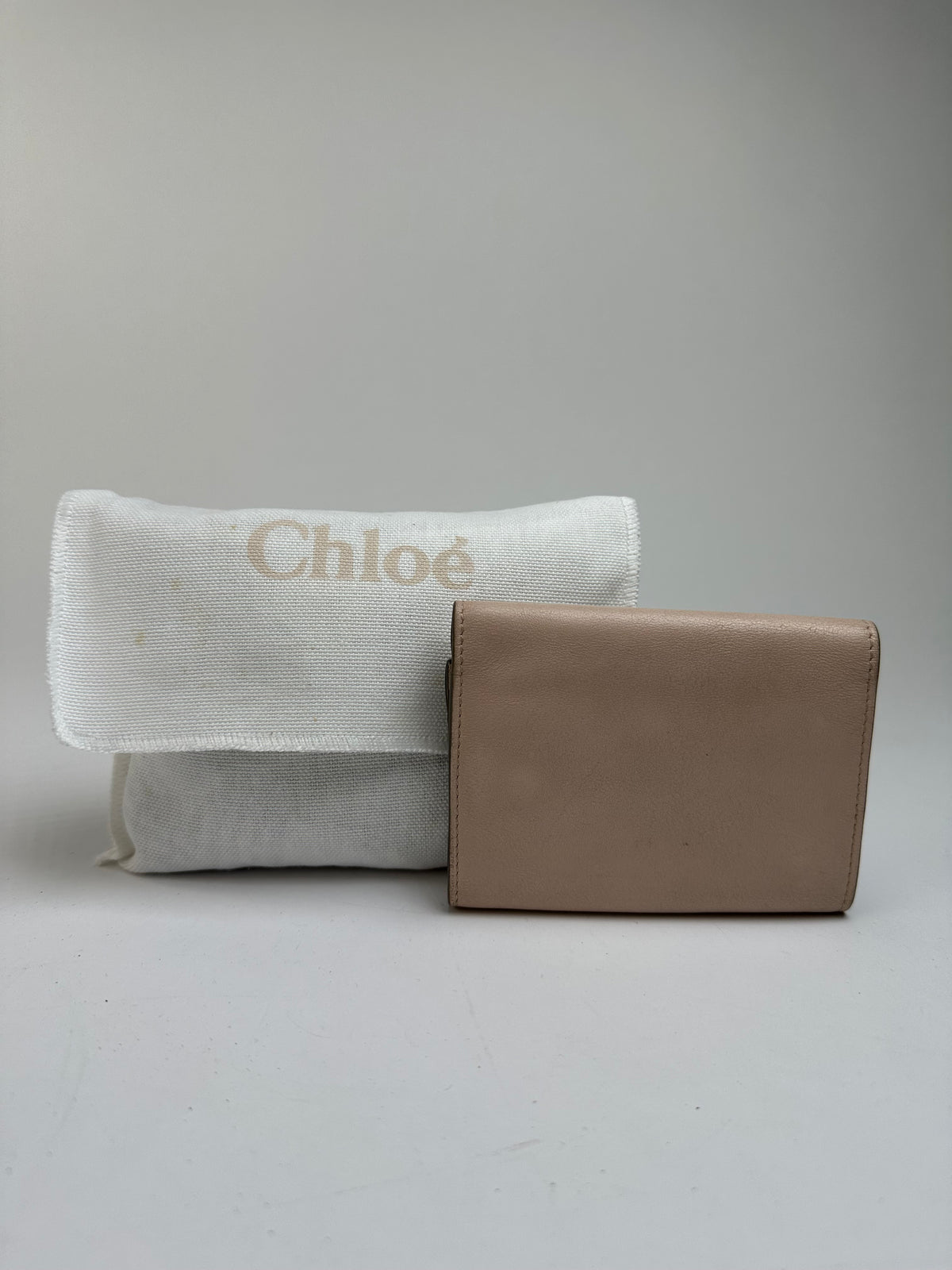 Vintage Chloé Leather Key Holder c. 2010s Blush Pink