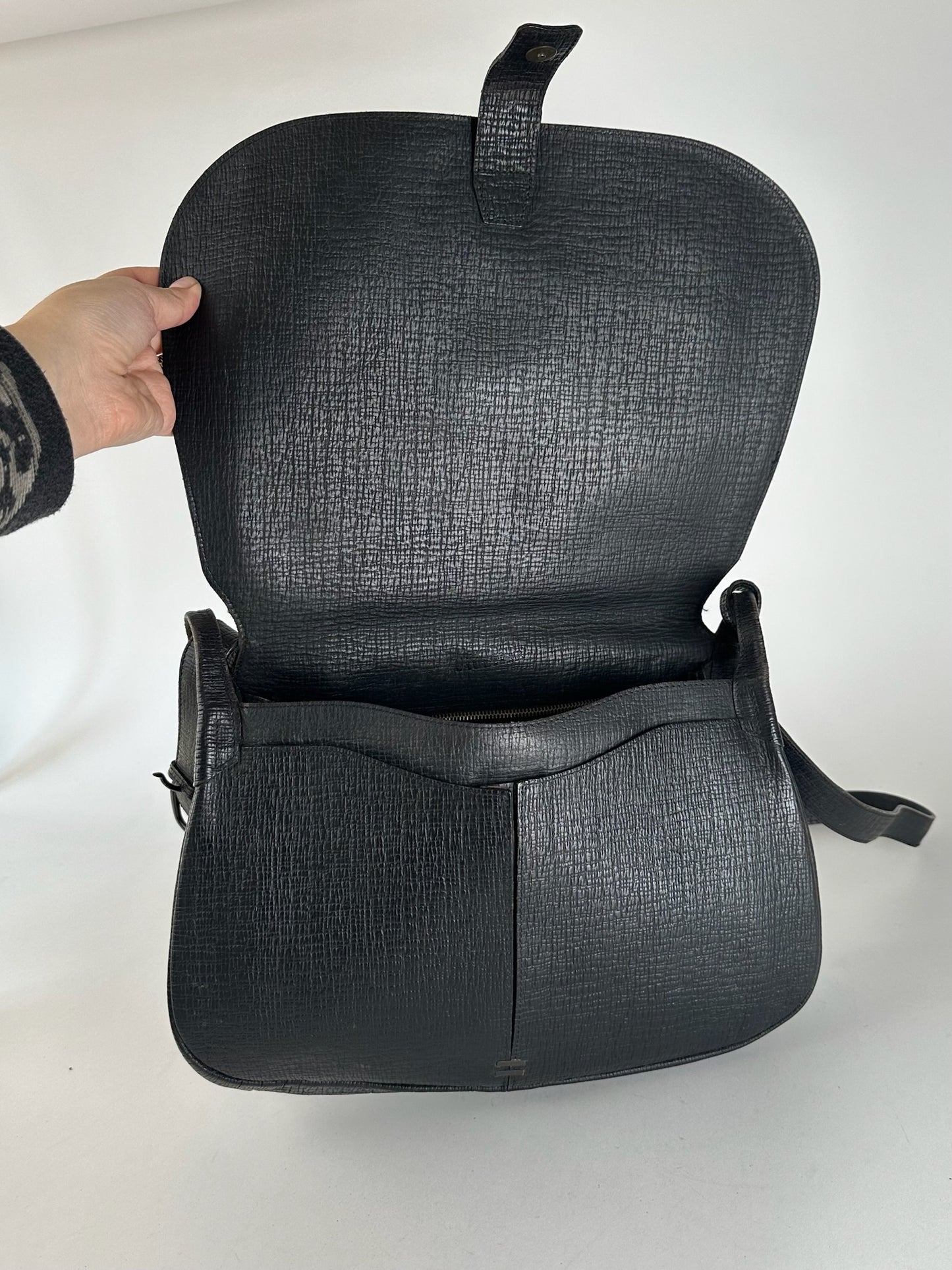 Vintage Jean Paul Gaultier Leather Bag Black