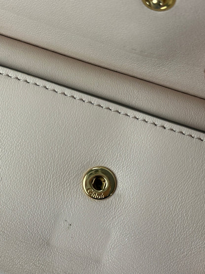 Vintage Chloé Leather Key Holder c. 2010s Blush Pink