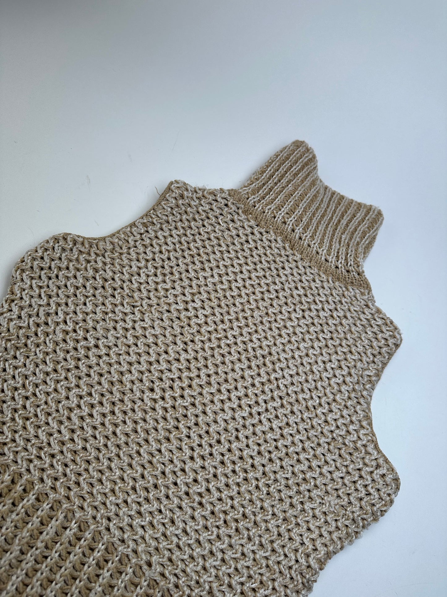 Vintage MCM Knit Sweater Vest Cream Beige M