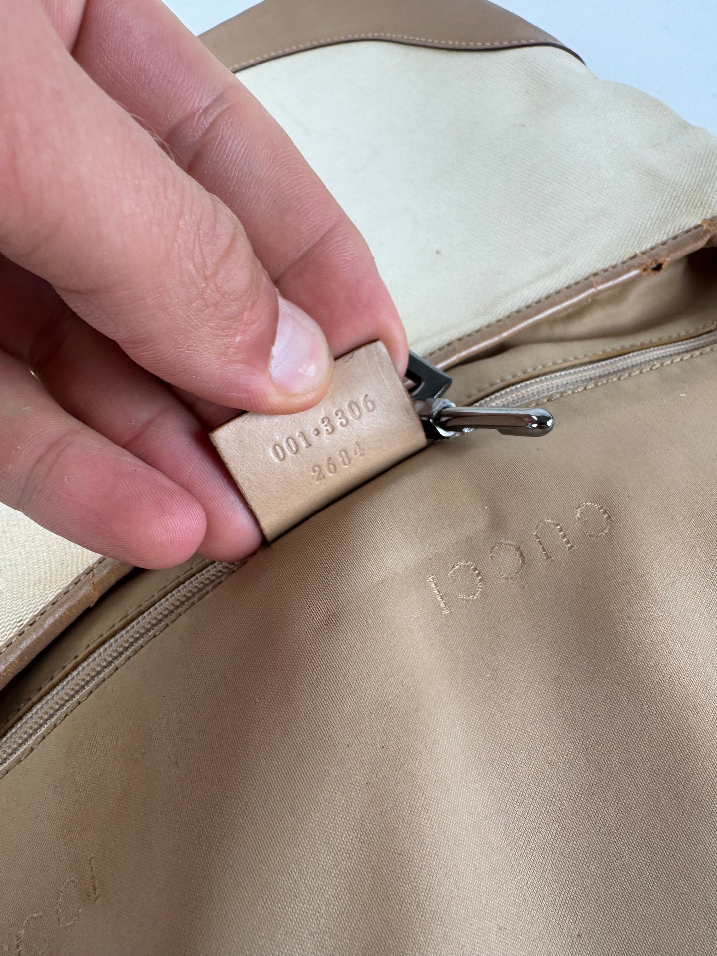 Sac Gucci Jackie vintage beige marron