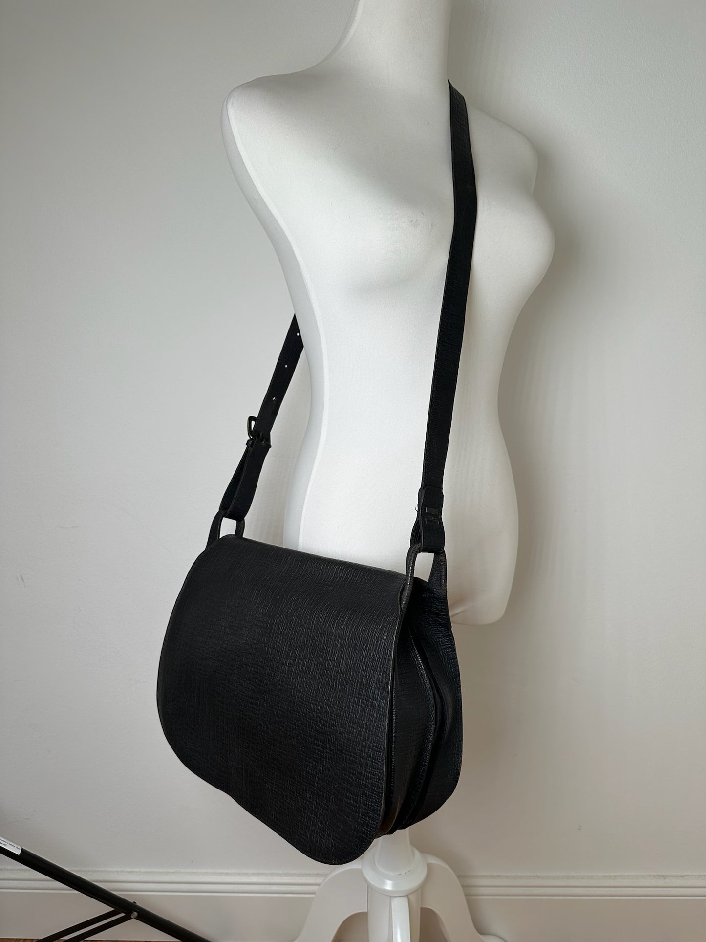 Vintage Jean Paul Gaultier Leather Bag Black