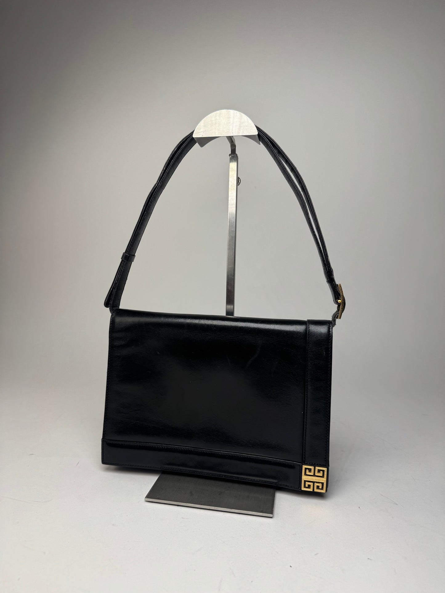 Vintage Givenchy Leather 2Way Handbag Black