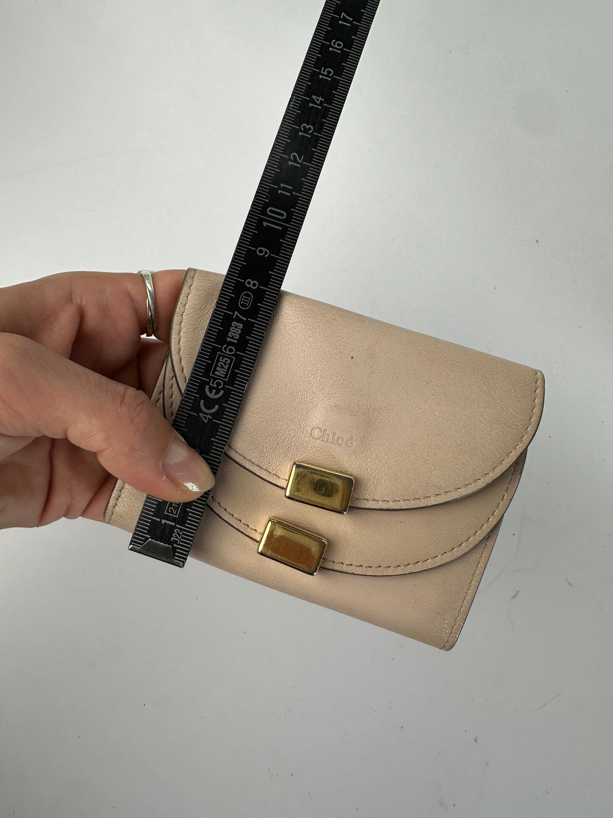 Vintage Chloé Leather Key Holder c. 2010s Blush Pink