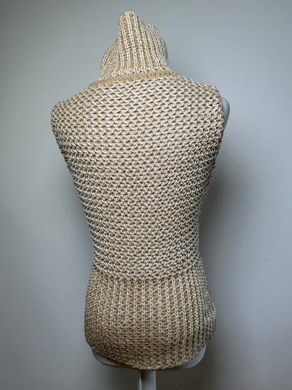 Vintage MCM Knit Sweater Vest Cream Beige M