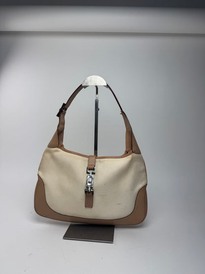 Sac Gucci Jackie vintage beige marron