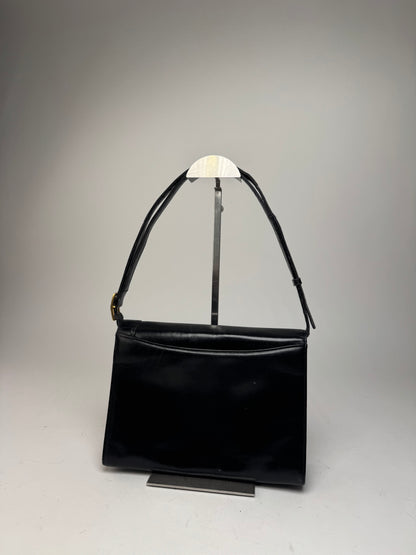 Vintage Givenchy Leather 2Way Handbag Black