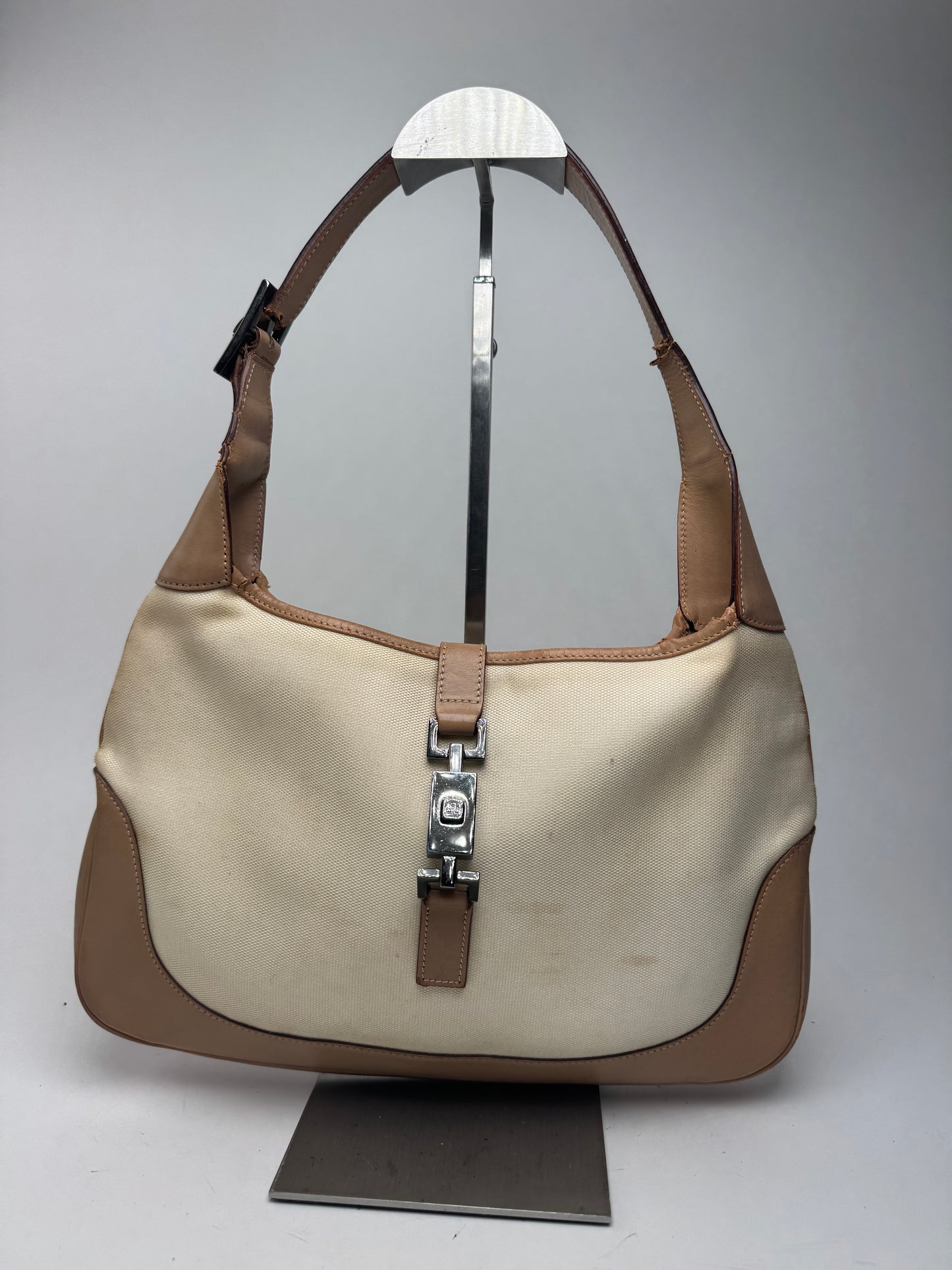 Sac Gucci Jackie vintage beige marron
