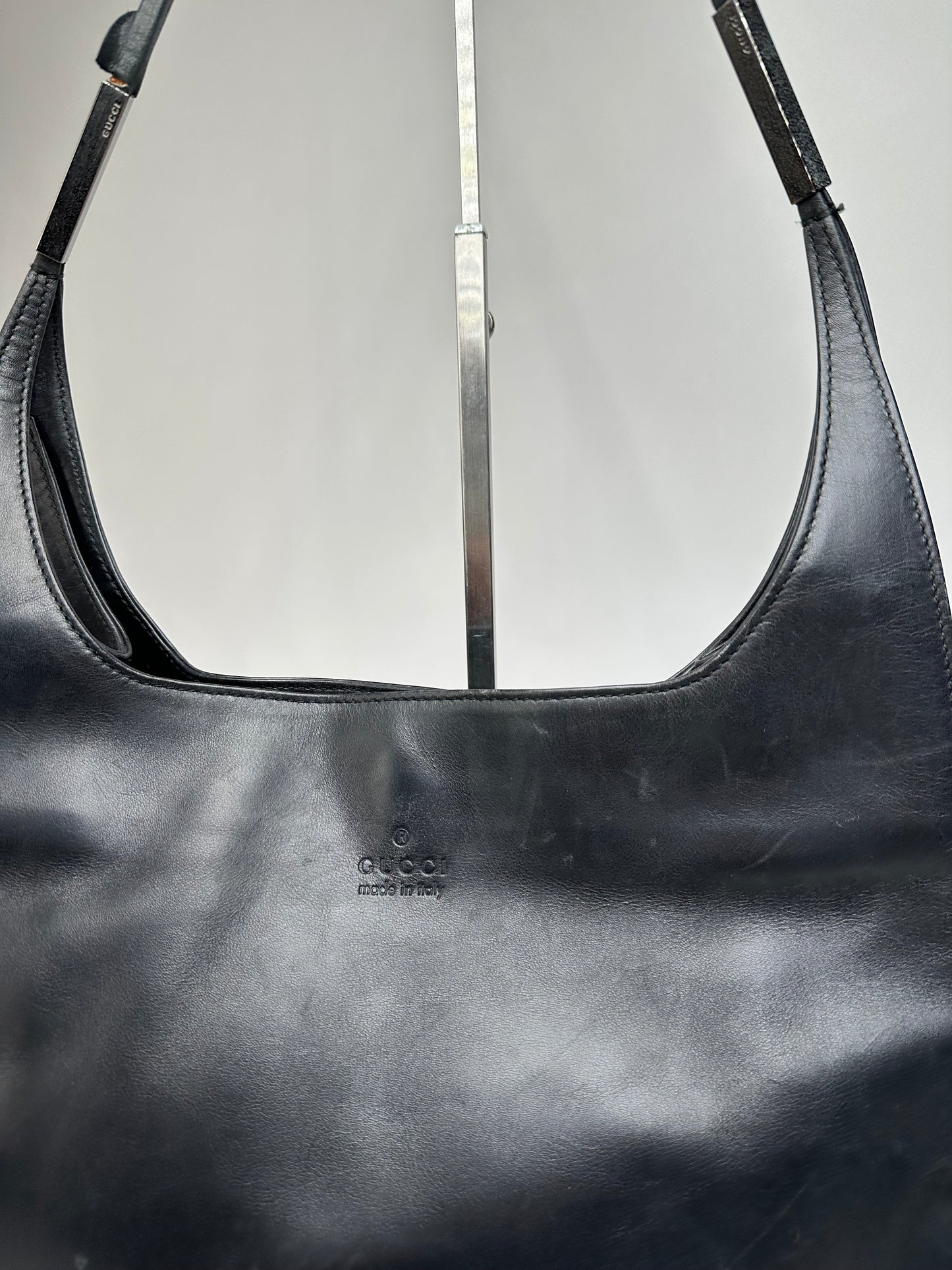 Vintage Gucci Leather Handbag Black