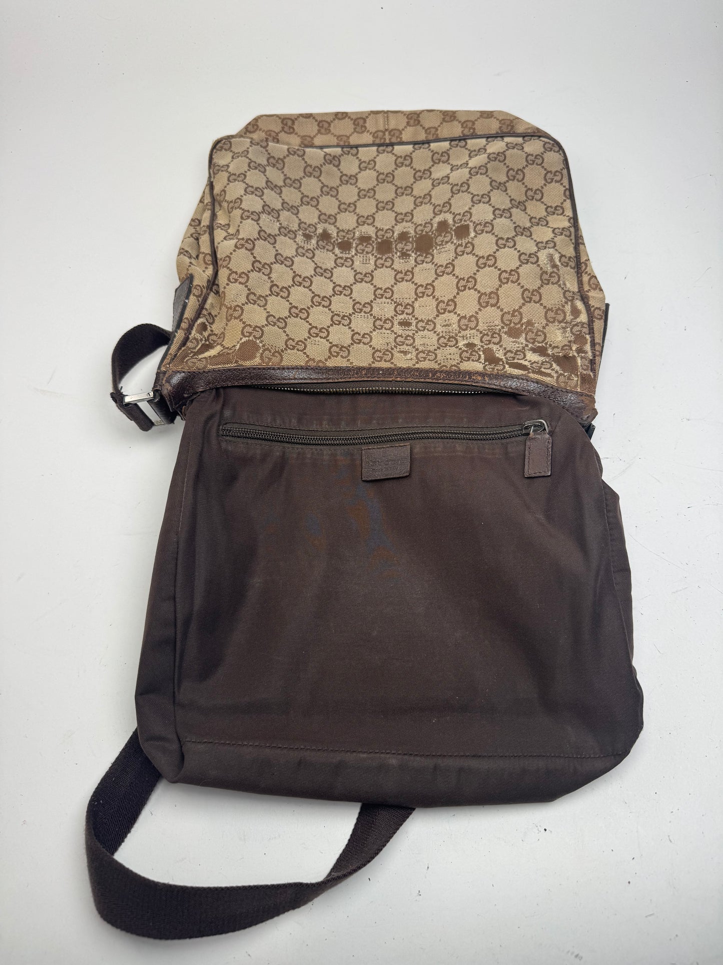 Vintage Gucci Monogram Bag beige brown