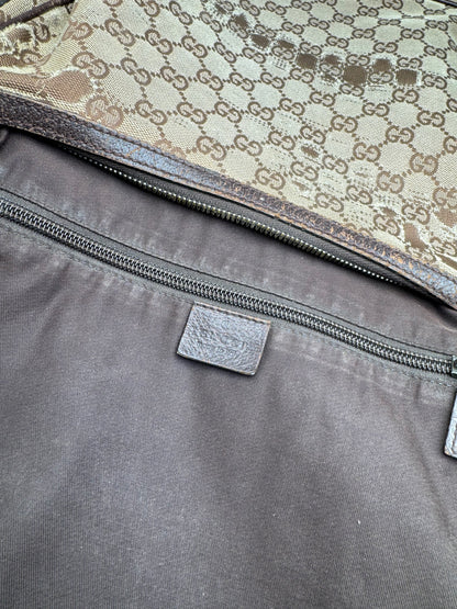 Vintage Gucci Monogram Bag beige brown