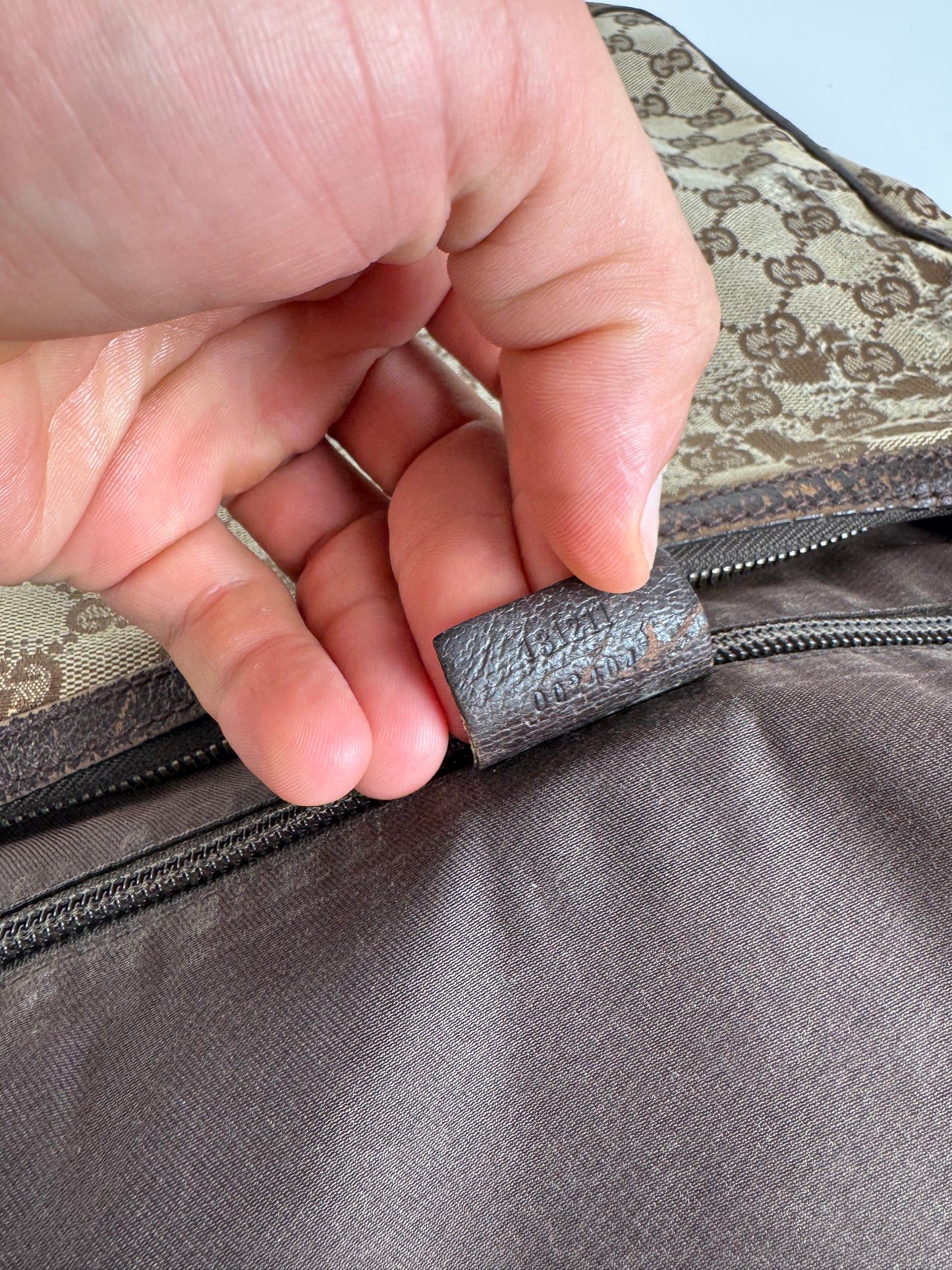 Vintage Gucci Monogram Bag beige brown