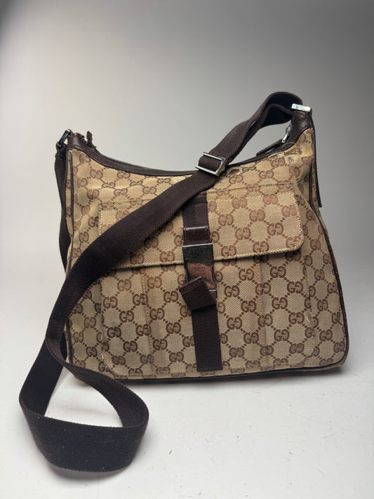 Sac Gucci Monogram Vintage beige marron