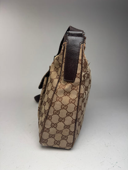 Vintage Gucci Monogram Bag beige brown
