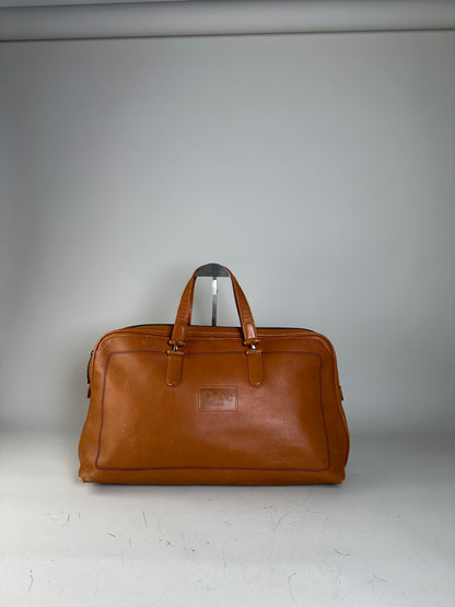 Vintage Chloe Leather Tote Bag Tan Gold-tone