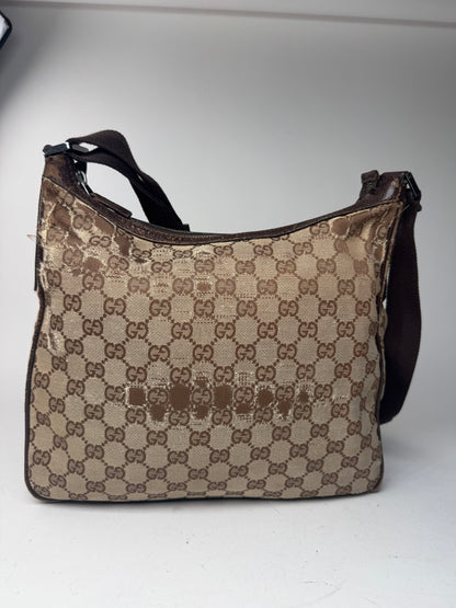 Vintage Gucci Monogram Bag beige brown