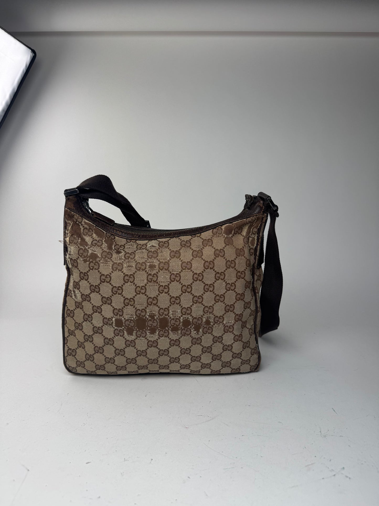 Vintage Gucci Monogram Bag beige brown