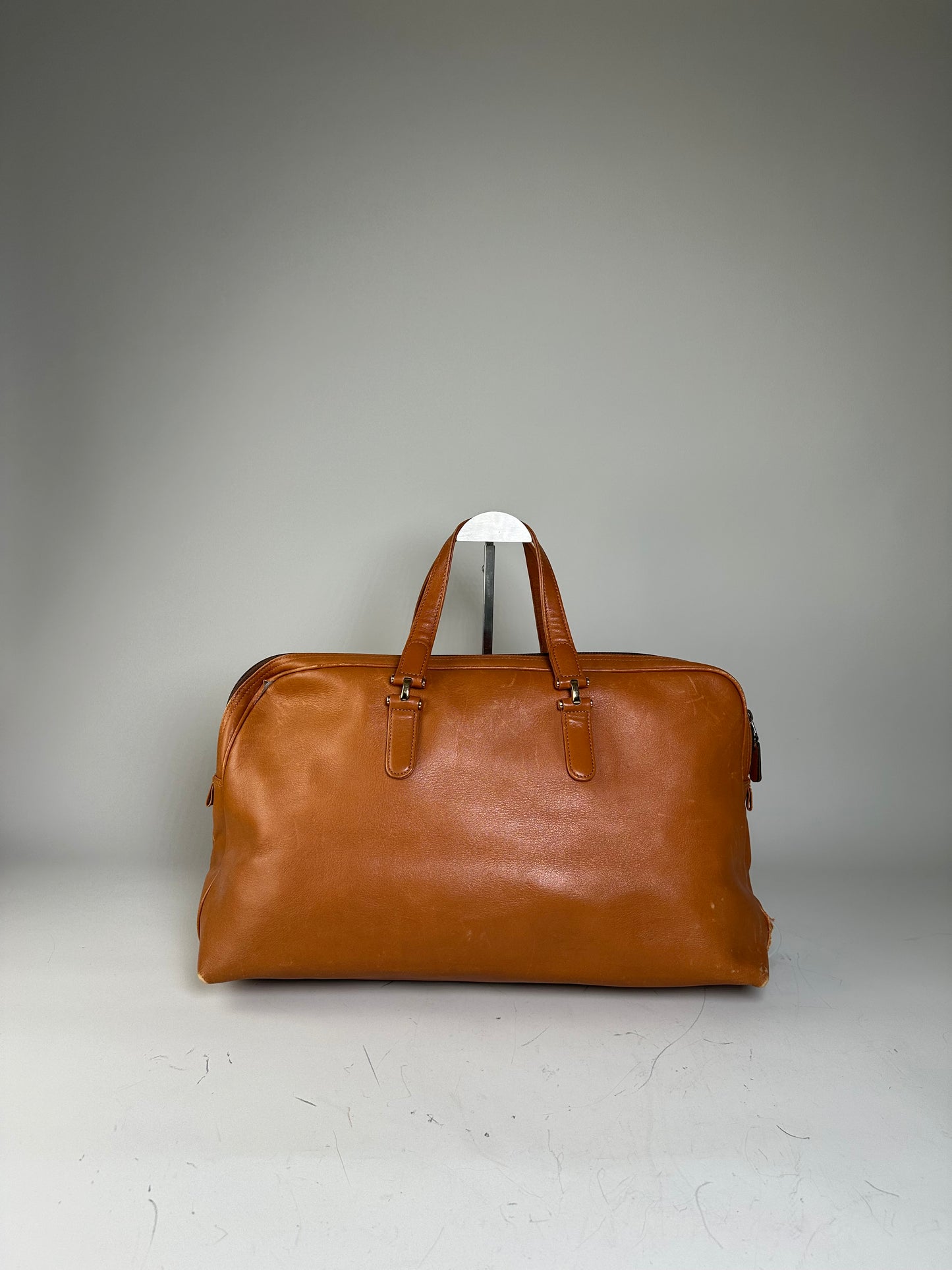 Vintage Chloe Leather Tote Bag Tan Gold-tone
