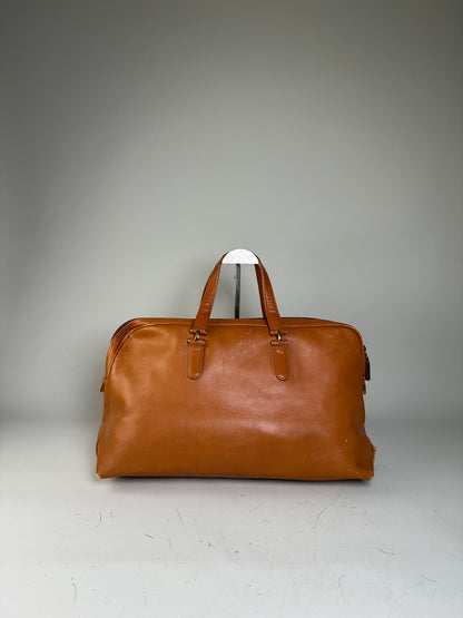 Vintage Chloe Leather Tote Bag Tan Gold-tone