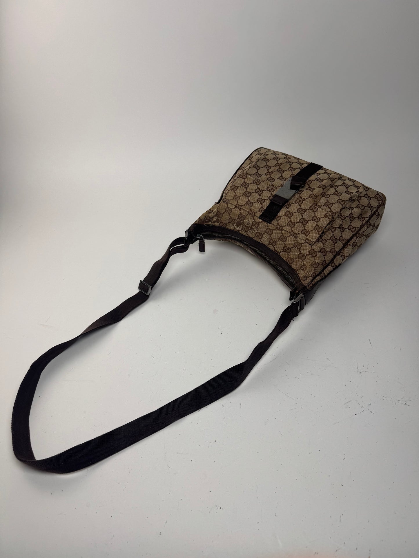 Vintage Gucci Monogram Bag beige brown
