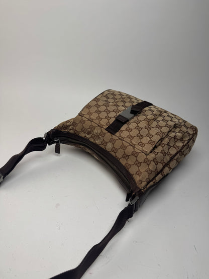 Vintage Gucci Monogram Bag beige brown
