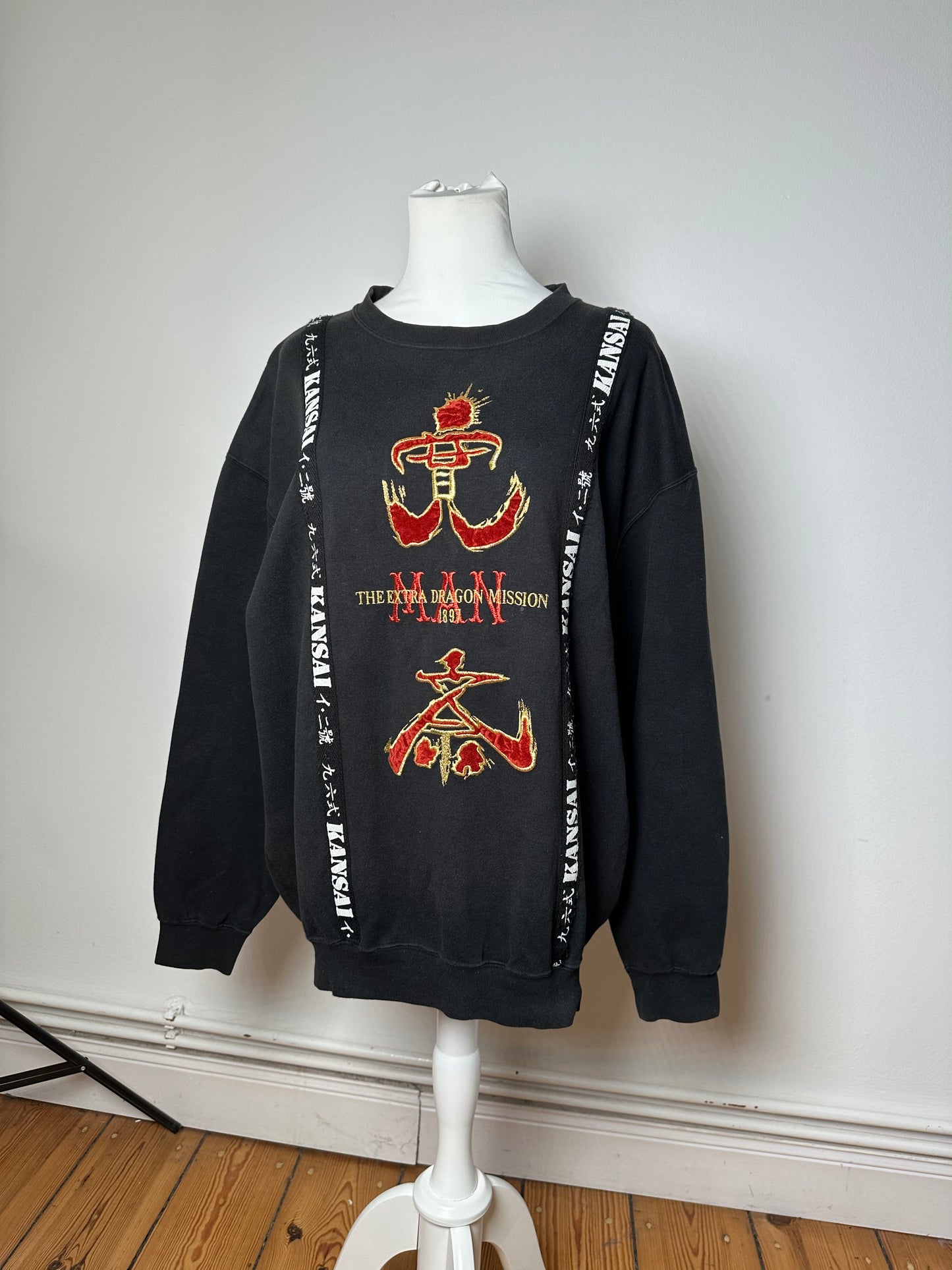 Vintage Kansai Yamamoto Crewneck Abstract Sweater Black M
