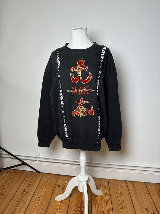Vintage Kansai Yamamoto Crewneck Abstract Sweater Black M